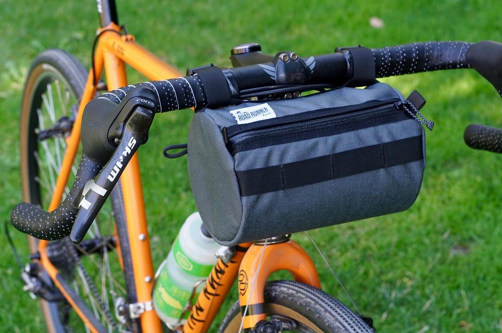 Road Runner Bags Burrito Supreme Mounted to an Ira Ryan Cycles Gravel Grinding Cyclocross Adventure Bike