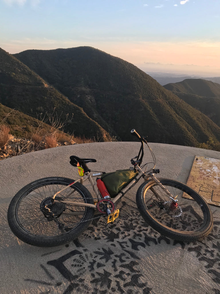 Cycling up Brown Mountain on a Velo Orange Piolet